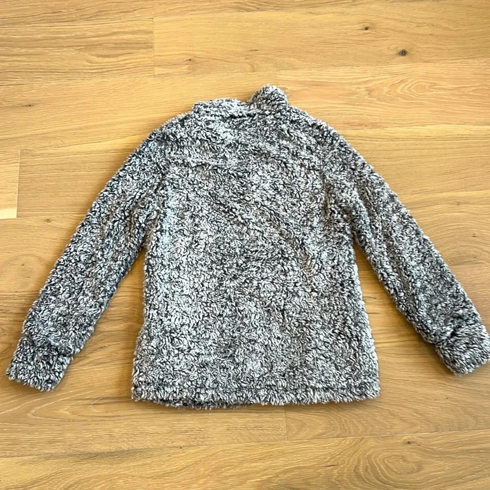 Women’s Sherpa Jacket Quarter Zip Teddy Fuzzy Cozy Soft Loungewear Outerwear - Picture 5 of 5
